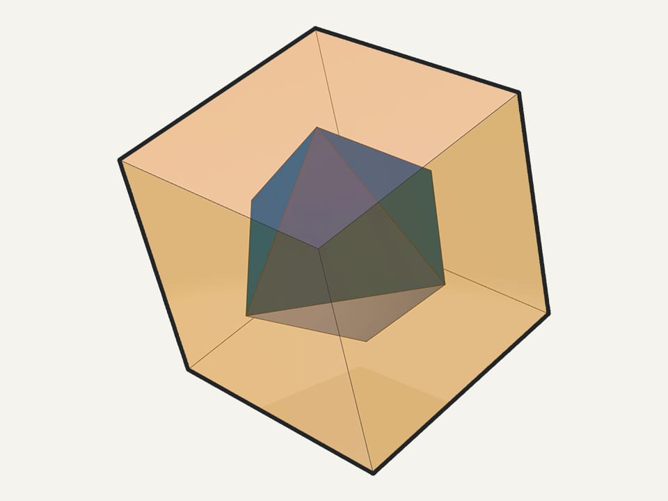 Duality of regular polyhedrons